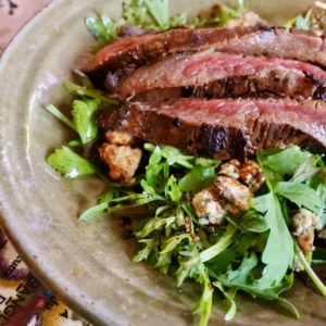 Beef Onglet & Young Buck Blue Cheese Salad